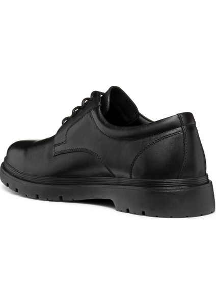 Erkek Siyah U Spherıca Ec1 B Abx B - Sm.le Bağcıklı Deri Casual Ayakkabı U46HNB00043C9999