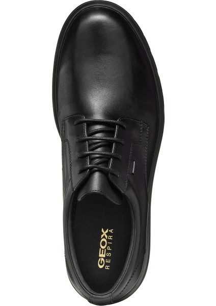 Erkek Siyah U Spherıca Ec1 B Abx B - Sm.le Bağcıklı Deri Casual Ayakkabı U46HNB00043C9999