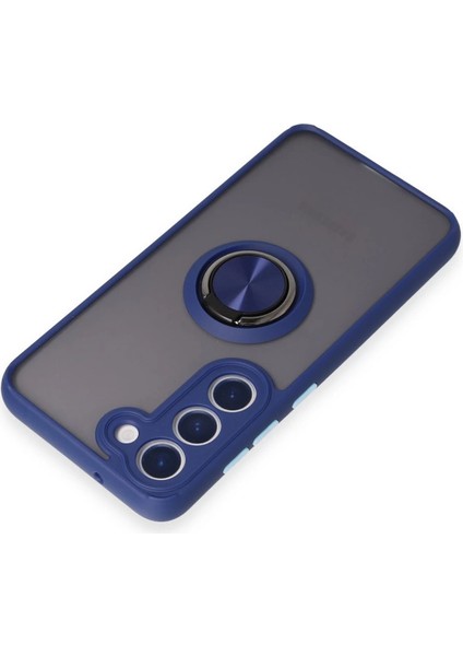 Samsung Galaxy S23 Kılıf Montreal Yüzüklü Silikon Kapak - Lacivert indirimleri
