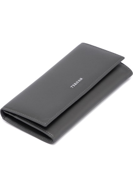 Gri Hakiki Deri Kadın Cüzdan - S1CB00005807-E80