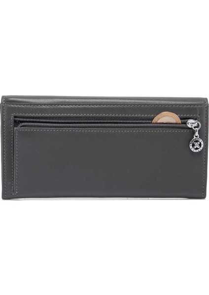 Gri Hakiki Deri Kadın Cüzdan - S1CB00005807-E80
