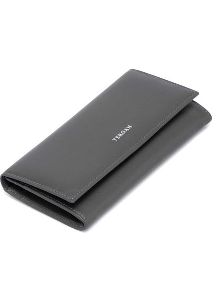 Gri Hakiki Deri Kadın Cüzdan - S1CB00005807-E80