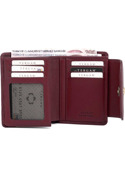 Bordo Hakiki Deri Kadın Cüzdan - S1CB00005714-K16