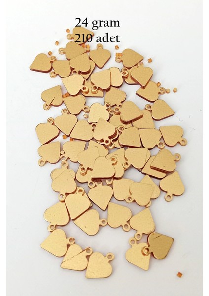 Oya Abiye Bileklik Kolye Pleksi Metalik Plastik Pul Altın Renk 24 gram 210 adet - BNC554