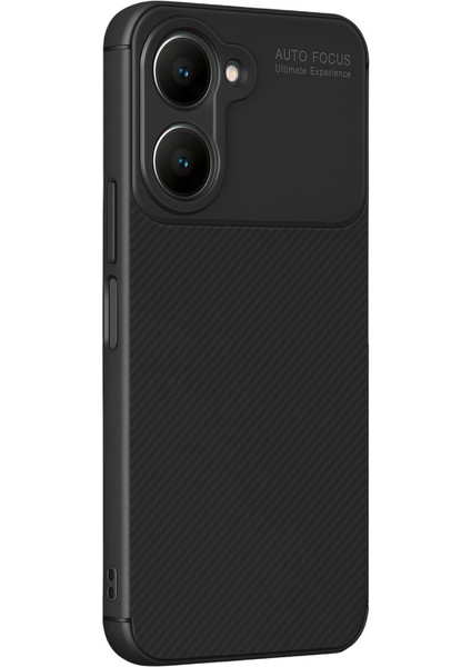 Newface Vivo Y18 Kılıf Auto Focus Karbon Kapak - Siyah