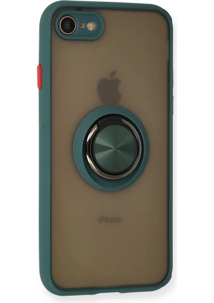 Iphone 7 Kılıf Montreal Yüzüklü Silikon Kapak - Yeşil fiyatları