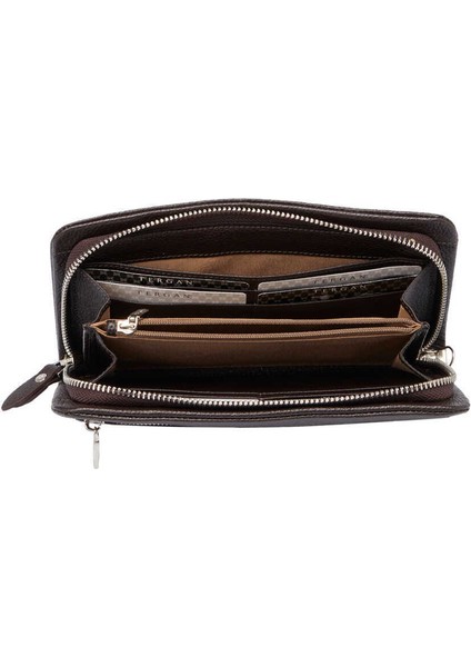 Kahve Hakiki Deri Erkek El Çantası - S1PC00001603-A7P