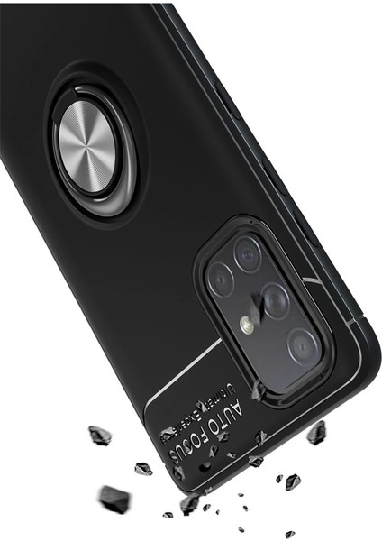 Samsung Galaxy M31S Kılıf Range Yüzüklü Silikon - Mavi fırsatları