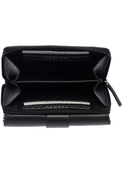Siyah Hakiki Deri Kadın Cüzdan - S1CB00005813-A85