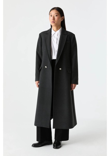 Cepli Düz Kesim Palto