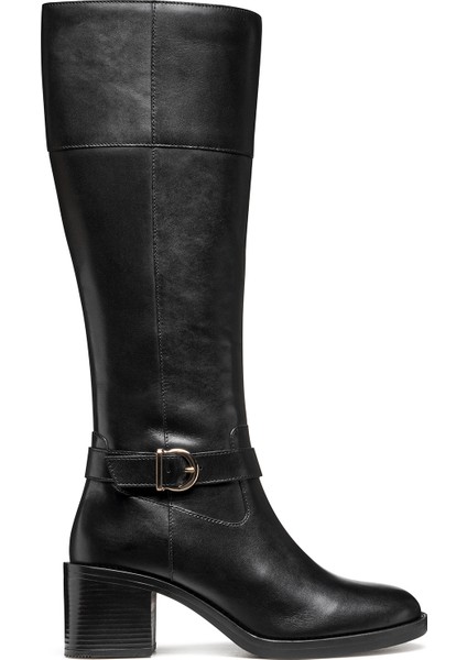 Kadın Siyah D Serılda 60 B - Smo.lea Fermuarlı Topuklu Deri Çizme D56XXB00043C9999