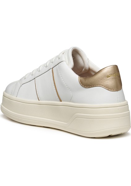 Kadın Beyaz D Spherıca Ecub-2 B - Nappa+Me Bağcıklı Kalın Tabanlı Deri Sneaker D56WVB085Y2C1327 fiyatları