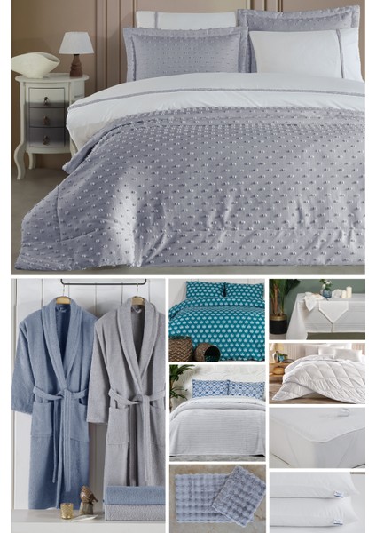 Nora Çeyiz Paketi 50 Parça Gri