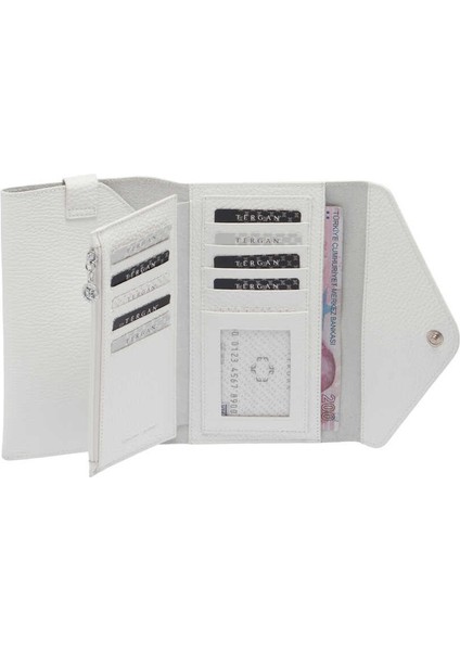 Beyaz Hakiki Deri Kadın Cüzdan - S1CB00005811-B69