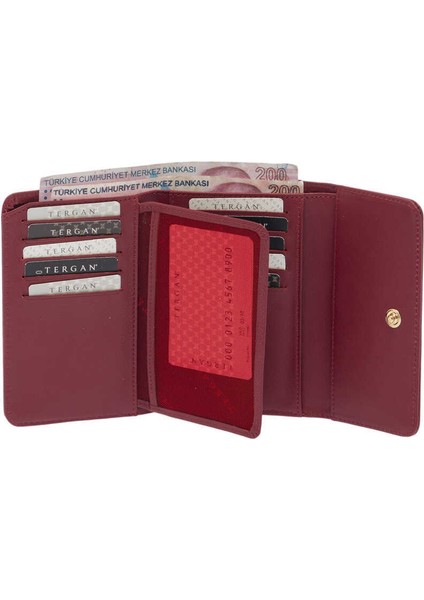 Bordo Hakiki Deri Kadın Cüzdan - S1CB00005788-K16