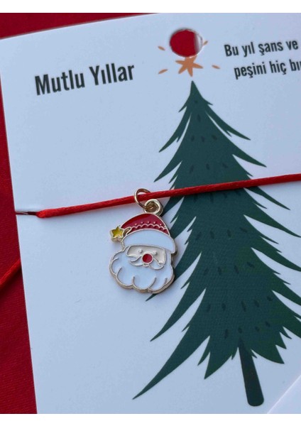 Yılbaşı Temalı Makrome Bileklik Noel Baba fiyatları