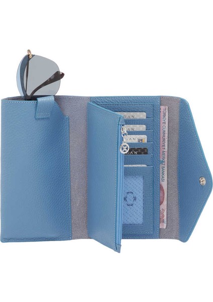 Mavi Hakiki Deri Kadın Cüzdan - S1CB00005811-C43