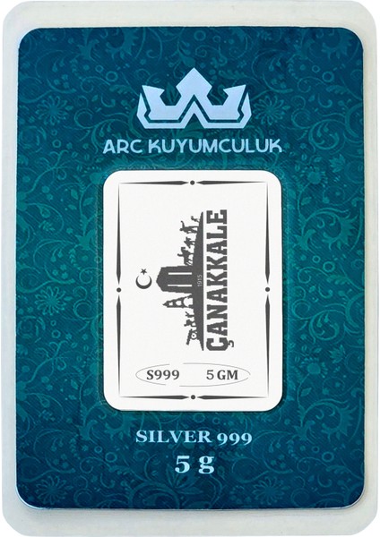 Tarih ve Kahramanlığı Simgeleyen Çanakkale Temalı Hediyeye Özel 5 Gram 999 Ayar Gümüş KÜLÇESI-668