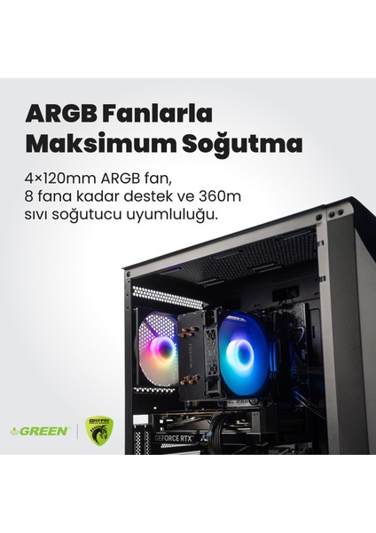 GRIFFIN G3 PLUS | RTX 5060 Gaming PC | Intel Core i5-14400F | 16GB Ram | 1TB SSD | Oyuncu OEM Paket indirimleri