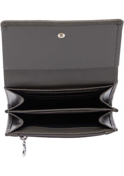 Gri Hakiki Deri Kadın Cüzdan - S1CB00005815-P7K