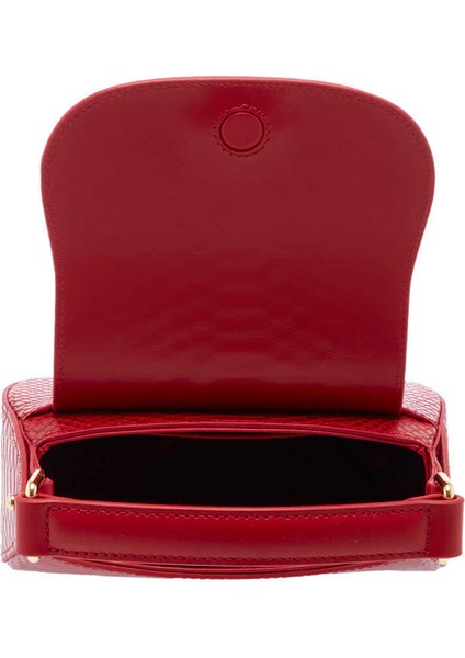 Kırmızı Hakiki Deri Kadın El Çantası - S24Y1BC80199-G2D