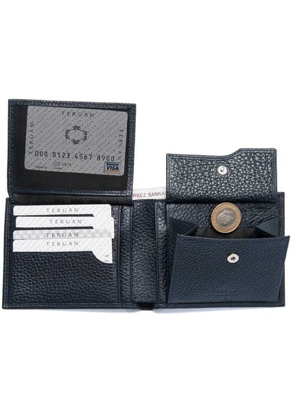 Lacivert Hakiki Deri Erkek Cüzdan - S1CE00001469-A38
