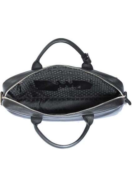 Siyah Hakiki Deri Unisex Laptop Çantası - S1LC00002897-A41