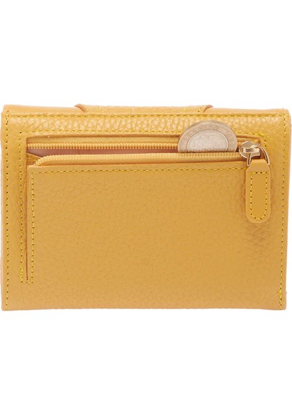 Sarı Hakiki Deri Kadın Cüzdan - S1CB00005815-L6I
