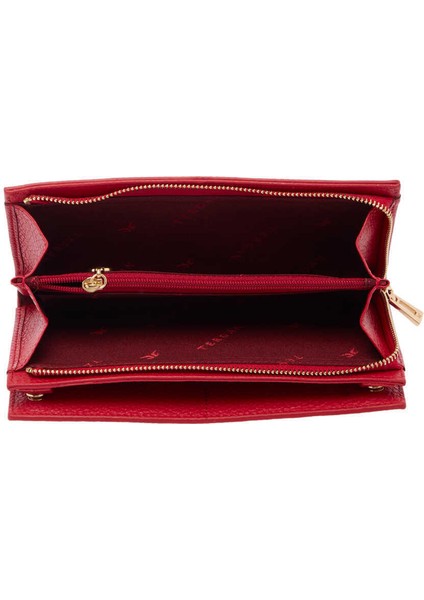 Kırmızı Hakiki Deri Kadın Cüzdan - S1CB00005817-B68
