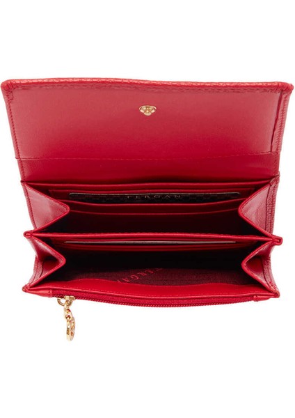 Kırmızı Hakiki Deri Kadın Cüzdan - S1CB00005815-D2N