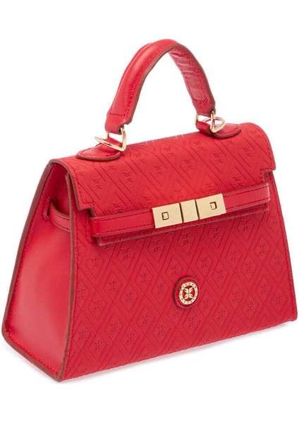 Kırmızı Print Kadın Abiye Çanta - S24Y1PR09147-S4R