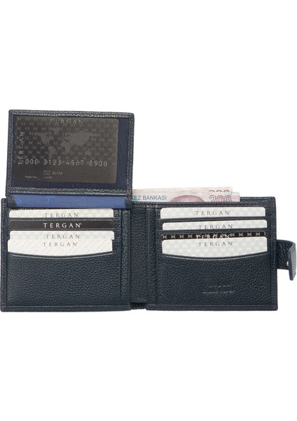 Lacivert Hakiki Deri Erkek Cüzdan - S1CE00001567-X86