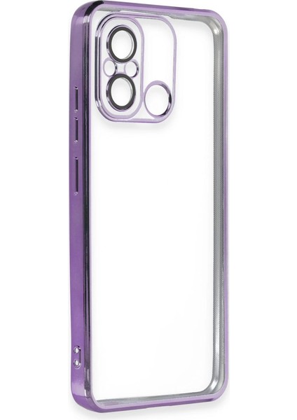 Redmi 12C Kılıf Lensli Silikon - Mor modelleri