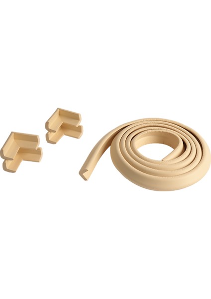 a 2 Metre + 4 Adet Köşe Koruyuculu Esnek ve Yumuşak Kauçuk Krem Renk Kenar Koruyucu fiyatları