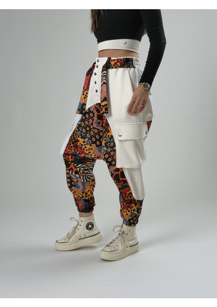 Kadın Garni Tasarım Etnik Desenli Spor Şalvar COC2565 fiyatları