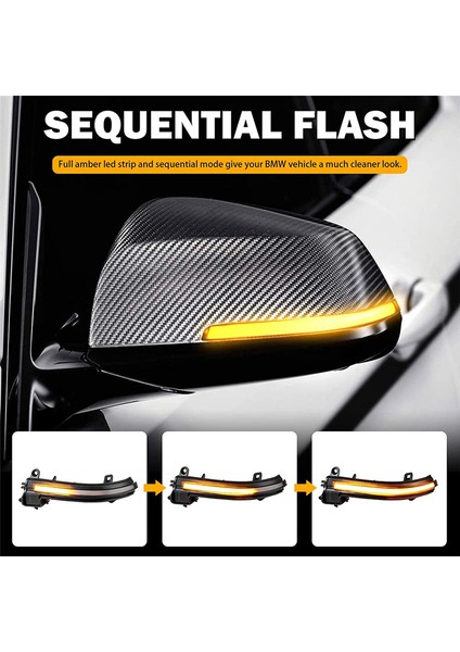LED Dinamik Sıralı Dönüş Sinyalleri Bmw Için Ayna Işıkları Bmw F30 F32 F36 F22 Bmw 1/2/3/4 Serisi Aksesuarlar, Smoke Siyah (Yurt Dışından) fırsatları