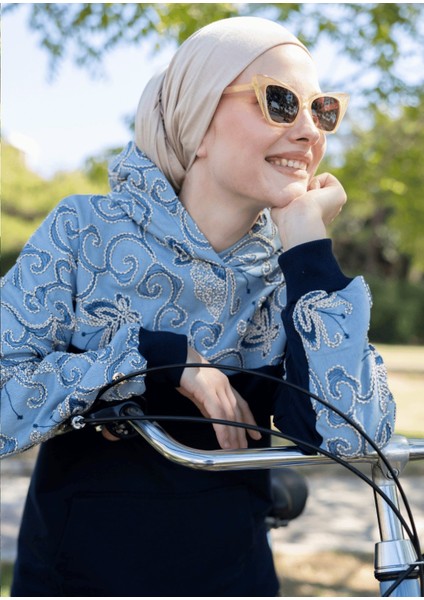 Sweatshirt Lacivert Keten