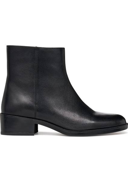 Kadın Siyah D Camexıa Fermuarlı Deri Klasik Bot D565ED00081C9999