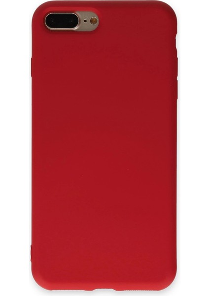 Iphone 7 Plus Kılıf Nano Içi Kadife Silikon - Kırmızı