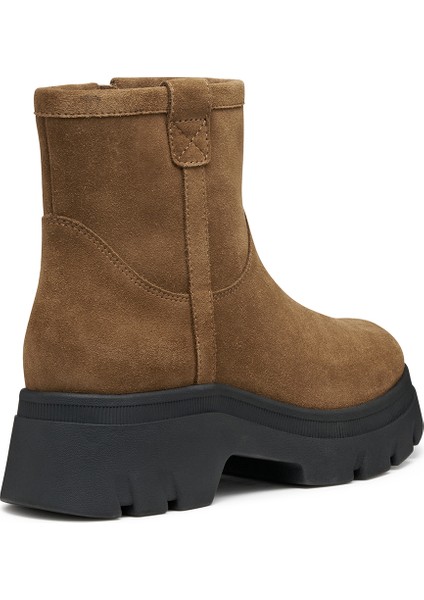 Kadın Taba D Pluette Fermuarlı Kalın Tabanlı Süet Deri Bot D565MA00022C6372 indirimleri