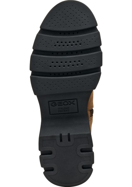 Kadın Taba D Pluette Fermuarlı Kalın Tabanlı Süet Deri Bot D565MA00022C6372