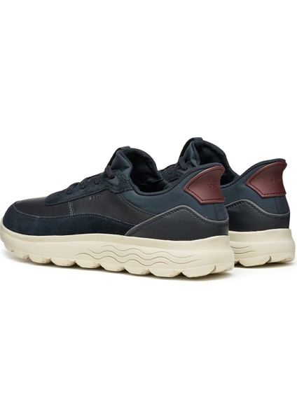 Erkek Lacivert U Spherıca Plus A - Nappa+Sued Bağcıklı Kalın Tabanlı Süet Sneaker U56MPA08522CF44K indirimleri