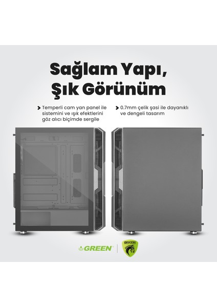 GRIFFIN G4 | RTX 5060TI Gaming PC | Intel i7-14700F | 32GB Ram | 1TB SSD |Sıvı Soğutucu | Oyuncu OEM Paket