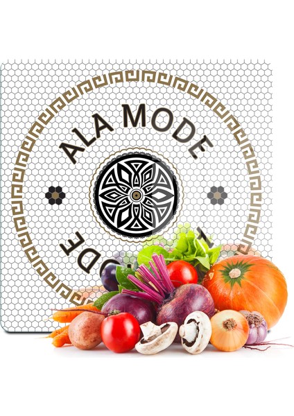 Cam Kesme Tahtası ve Sunumluk Amore Kare Ala Mode 30X30 cm