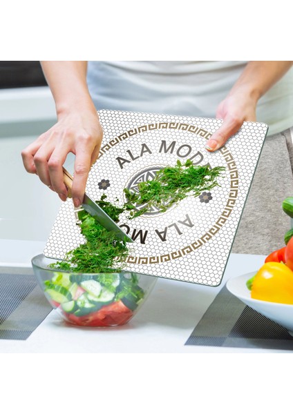 Cam Kesme Tahtası ve Sunumluk Amore Kare Ala Mode 30X30 cm indirimleri