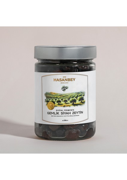 Doğal Fermente Siyah Zeytin 500 Gr