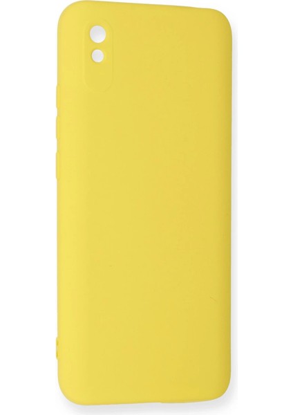 Xiaomi Redmi 9A Kılıf Nano Içi Kadife Silikon - Sarı modelleri
