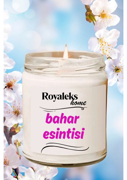 Doğal Özel Seri Kokulu Dekoratif Kavanoz Mum 210 cc - Bahar Esintisi - Ryl modelleri