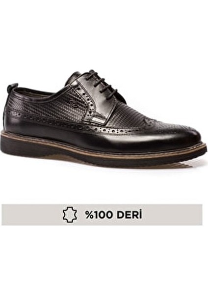 Hakiki Deri Erkek Ayakkabı Bağcıksız Tasarım Kauçuk Tabanlı Konforlu