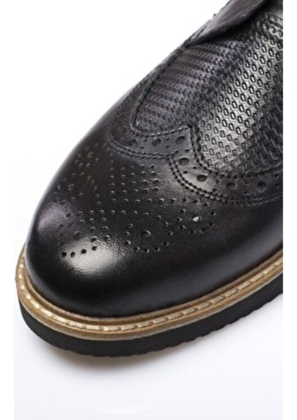 Hakiki Deri Erkek Ayakkabı Bağcıksız Tasarım Kauçuk Tabanlı Konforlu